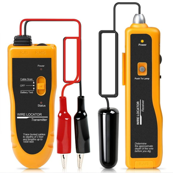 6E Coaxial Cable Measureing The Length of The Cable Jingyig Cable Tester Kit for Detect Wiring Faults of 5E Clear LCD Display Phone Cable Tester 